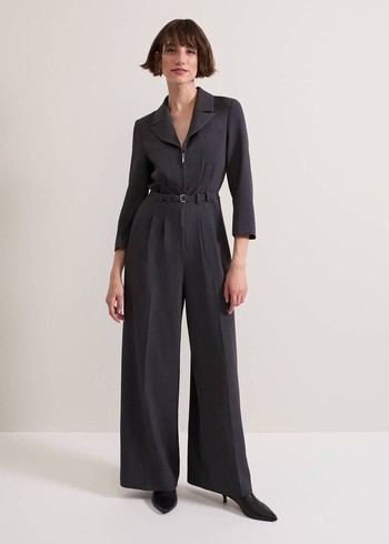 Phase Eight Pamela Grey Tailored Jumpsuit Grey Canada | MLUDOK-275